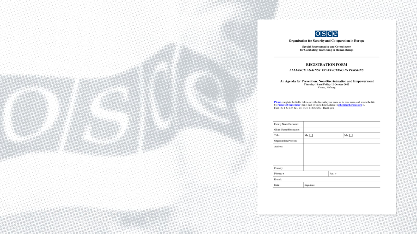 Registration Form Registration Form