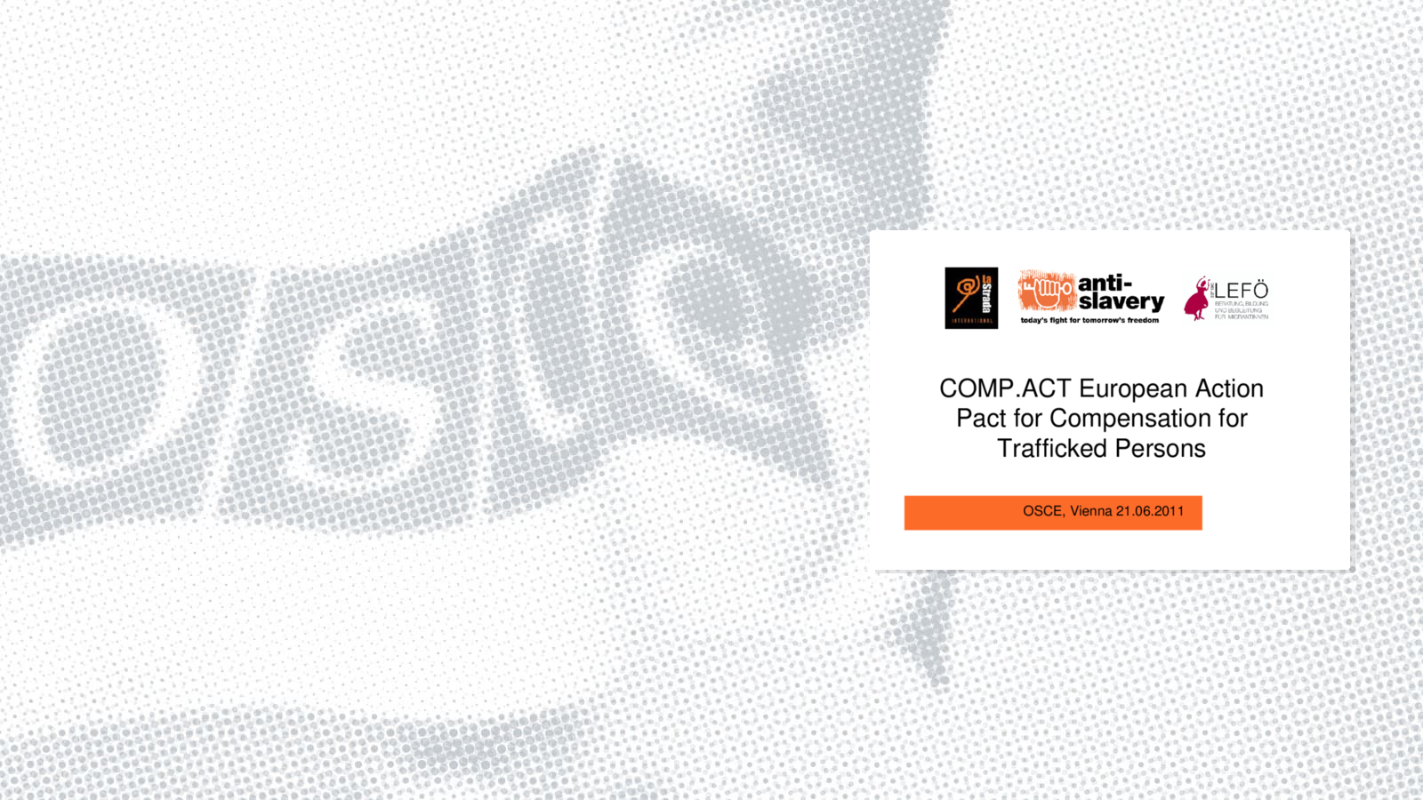 Segment 2 - Panel 4: Speech by Evelyn Probst, LEFÖ Segment 2 - Panel 4: Speech by Evelyn Probst, LEFÖ