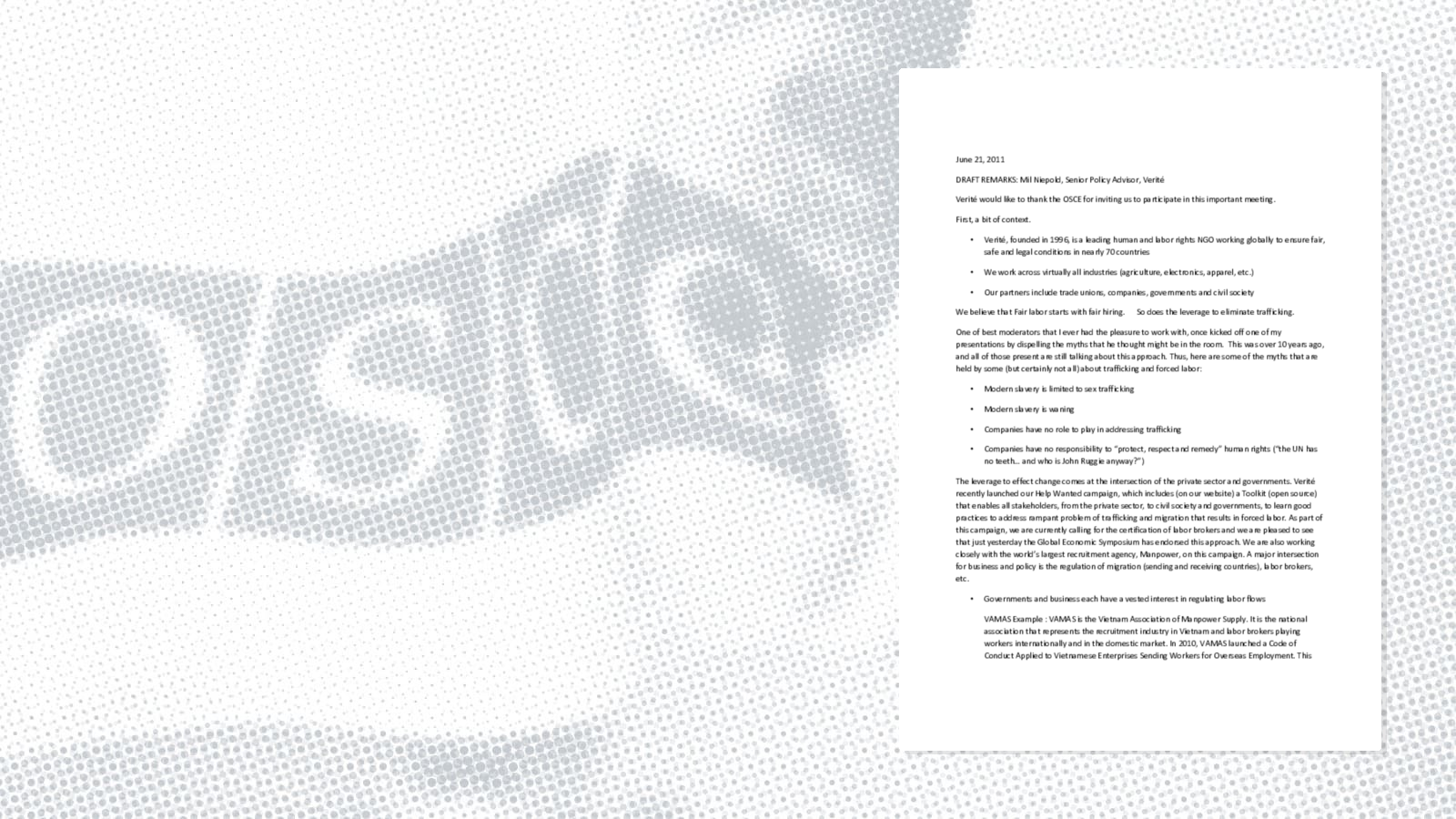 Segment 2 - Panel 3: Speech by Mil Niepold Segment 2 - Panel 3: Speech by Mil Niepold