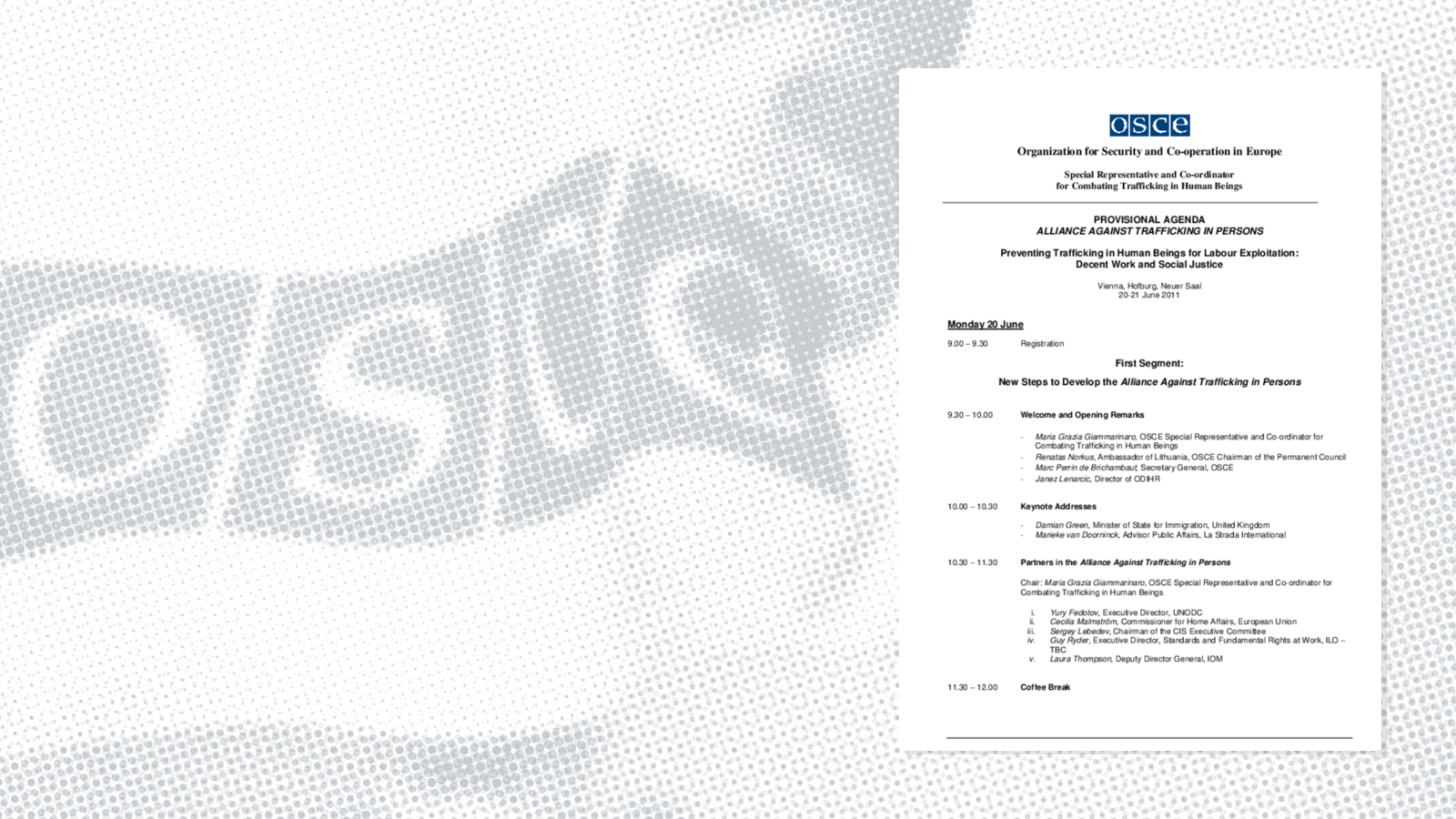 Provisonal Agenda (dated 8 June 2011) - 11th Alliance Conference Provisonal Agenda (dated 8 June 2011) - 11th Alliance Conference