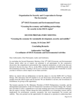 Co-ordinator of OSCE Economic and Environmental Activities, Concluding Remarks by Amb. Vuk Zugic