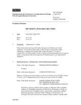 Giornale della 850a Seduta plenaria del Foro di cooperazione per la sicurezza