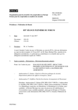 Journal de la 855ème séance plénière du Forum