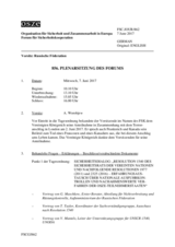 Journal der 856. Plenarsitzung des Forums