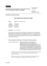 Diario de la 856ª Sesión plenaria del Foro de Cooperación en materia de Seguridad  