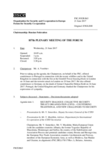 Journal of the 857th Plenary Meeting of the Forum for Security Co-operation