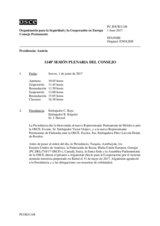 Diario de la 1148ª Sesión plenaria del Consejo Permanente 