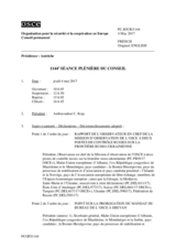Journal de la 1144ème séance plénière du Conseil