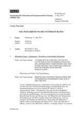 Journal der 1145. Plenarsitzung des Ständigen Rates 