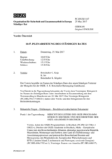 Journal der 1147. Plenarsitzung des Ständigen Rates 