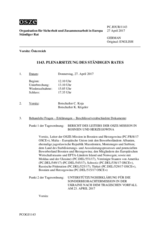 Journal der 1143. Plenarsitzung des Ständigen Rates 