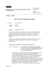 Journal de la 1138ème séance plénière du Conseil