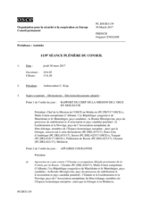 Journal de la 1139ème séance plénière du Conseil