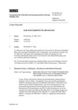 Journal der 1138. Plenarsitzung des Ständigen Rates 