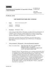 Diario de la 1138ª Sesión plenaria del Consejo Permanente