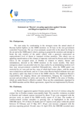 Statement by the Delegation of Ukraine on the Russia’s ongoing aggression against Ukraine and illegal occupation of Crimea