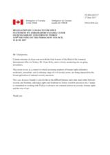 Statement by the Delegation of Canada on the rule of law and human rights defenders in Turkey