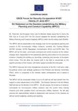 Statement by the Maltese EU Presidency on the decision by the Council of the European Union to establish the Military Planning and Conduct Capability (MPCC) within the EU military staff