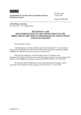 Permanent Council Decision No. 1260