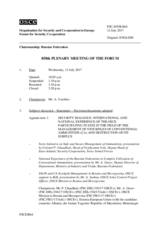 Journal of the 858th Plenary Meeting of the Forum for Security Co-operation