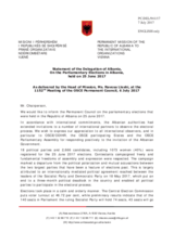 Statement by the Delegation of Albania on the parliamentary elections in Albania, held on 25 June 2017
