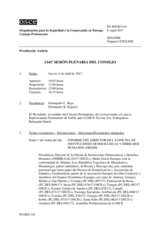 Diario de la 1141ª Sesión plenaria del Consejo Permanente 