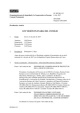 Diario de la 1152ª Sesión plenaria del Consejo Permanente 