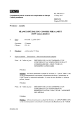 Journal de la 1153ème séance spéciale du Conseil permanent