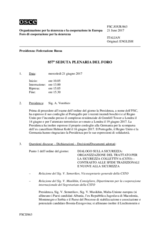 Giornale della 857a Seduta plenaria del Foro di cooperazione per la sicurezza