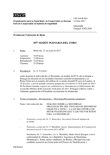 Diario de la 857ª Sesión plenaria del Foro de Cooperación en materia de Seguridad  