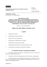 Permanent Council Decision under a silence procedure with the period of silence expiring on Wednesday, 26 July 2017, at 5 p.m. CET