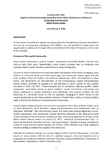 Report of the Personal Representative of the OSCE Chairperson-in-Office on Combating Anti-Semitism, Rabbi Andrew Baker, on the country visit to Italy, 30 June - 2 July 2013