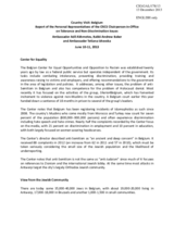 Report of the Personal Representatives of the OSCE Chairperson-in-Office on tolerance and non-discrimination issues on the country visit to Belgium, 10-11 June 2013