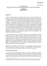 Report of the Personal Representative of the OSCE Chairperson-in-Office on Combating Anti-Semitism, Rabbi Andrew Baker, on the country visit to France, 23-25 April 2013