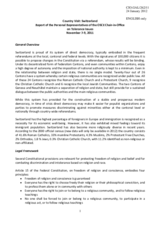 Report of the Personal Representatives of the OSCE Chairperson-in-Office on tolerance and non-discrimination issues on the country visit to Switzerland, 7-9 November 2011