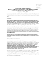 Report of the Personal Representative of the OSCE Chairperson-in-Office on Combating Anti-Semitism, Rabbi Andrew Baker, on the country visit to Russian Federation, 14-17 December 2010