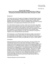 Report of the Personal Representative of the OSCE Chairperson-in-Office on Combating Anti-Semitism, Rabbi Andrew Baker, on the country visit to Hungary, 2-3 November 2009