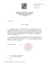 Response by the Delegation of the Czech Republic to the Small Arms and Light Weapons Questionnaire