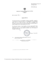 Response by the Delegation of Cyprus to the Small Arms and Light Weapons Questionnaire