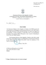 Response by the Delegation of Serbia to the Small Arms and Light Weapons Questionnaire