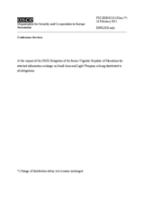 Response by the Delegation of the former Yugoslav Republic of Macedonia to the Small Arms and Light Weapons Questionnaire