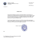 Response by the Delegation of Finland to the Questionnaire on Anti-Personnel Mines and Explosive Remnants of War