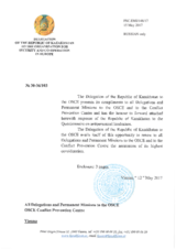 Response by the Delegation of Kazakhstan to the Questionnaire on Anti-Personnel Mines and Explosive Remnants of War Response by the Delegation of Kazakhstan to the Questionnaire on Anti-Personnel Mines and Explosive Remnants of War