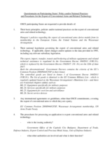 Response by the Delegation of Hungary to the Questionnaire on Participating States’ Policy and/or National Practices and Procedures for the Export of Conventional Arms and Related Technology Response by the Delegation of Hungary to the Questionnaire on Participating States’ Policy and/or National Practices and Procedures for the Export of Conventional Arms and Related Technology