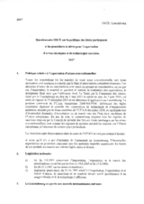 Response by the Delegation of Luxembourg to the Questionnaire on Participating States’ Policy and/or National Practices and Procedures for the Export of Conventional Arms and Related Technology Response by the Delegation of Luxembourg to the Questionnaire on Participating States’ Policy and/or National Practices and Procedures for the Export of Conventional Arms and Related Technology