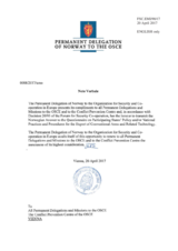 Response by the Delegation of Norway to the Questionnaire on Participating States’ Policy and/or National Practices and Procedures for the Export of Conventional Arms and Related Technology