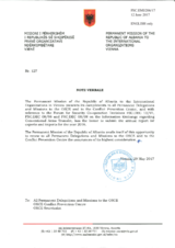 Information Exchange by the Delegation of Albania on Conventional Arms Transfer