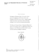 Information Exchange by the Delegation of Denmark on Conventional Arms Transfer Information Exchange by the Delegation of Denmark on Conventional Arms Transfer