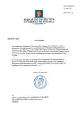 Information Exchange by the Delegation of Norway on Conventional Arms Transfer