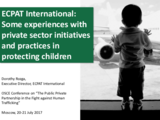 Presentation by Dorothy Rozga, Executive Director, ECPAT International